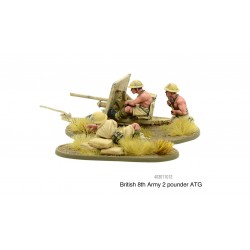 British 8th Army 2 pounder ATG 28mm WWII WARLORD GAMES