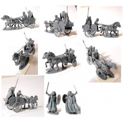 Ancient Celtic Gallic Chariot (3) 28mm Plastic VICTRIX MINIATURES