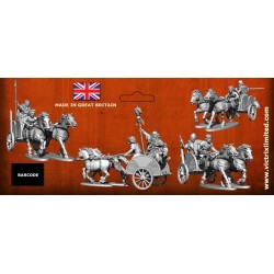 Ancient Celtic Gallic Chariot (3) 28mm Plastic VICTRIX MINIATURES