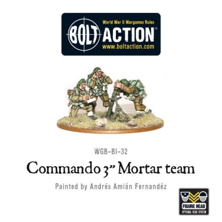 British Commando 3" Mortar Team 28mm WWII WARLORD GAMES