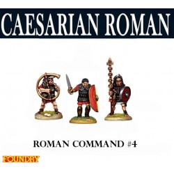 Caesarian Roman Command 4 28mm Ancients SPQR FOUNDRY