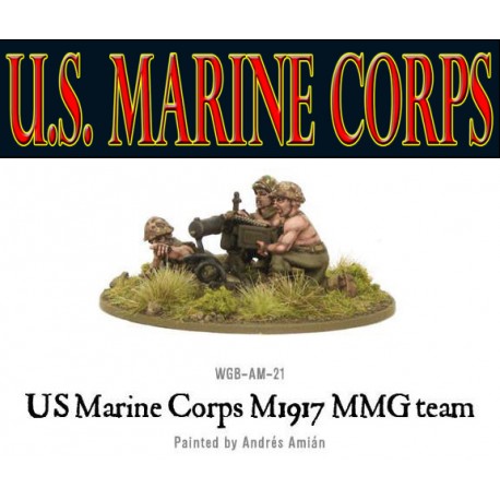 American U.S. Marines USMC M1917 MMG team 28mm WWII WARLORD GAMES