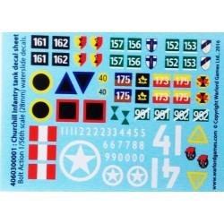 28mm WWII British Churchill decals sheet WARLORD