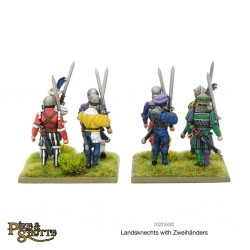 Landsknechts with Zweihanders Sprue (6) 28mm Renaissance Pike & Shotte WARLORD