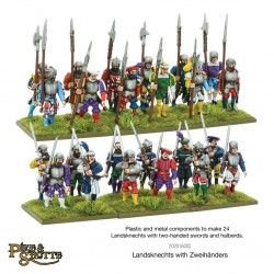 Landsknechts Zweihanders & Halberds (24) 28mm Renaissance WARLORD