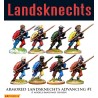 Landsknechts Armored Pikemen Advancing 1 28mm Renaissance FOUNDRY