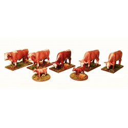 Farm Animals - Cows (Livestock - Cattle) 28mm Wargaming FRONTLINE GAMES