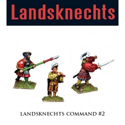 Landsknechts Command 2 28mm Renaissance FOUNDRY