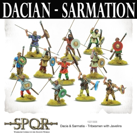 Dacia & Sarmatia Tribesmen w/Javlins (12) 28mm Ancients SPQR WARLORD GAMES