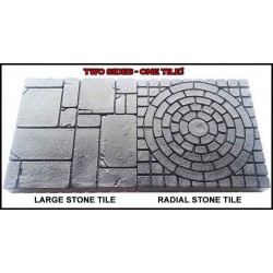 LARGE STONE - RADIAL STONE 2"x2" DOUBLE-SIDE DUNGEON TILES