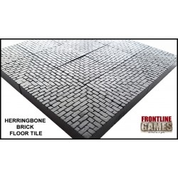 HERRINGBONE BRICK - SLATE STONE DUNGEON  2"x2" DOUBLE-SIDE DUNGEON TILES