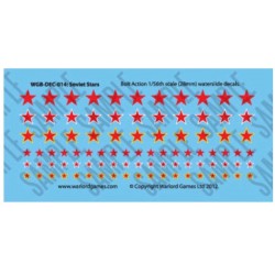 Bolt Action Soviet Stars decal sheet 28mm WWII WARLORD