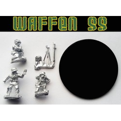 German Waffen SS 81mm Medium Mortar Team 28mm WWII WEST WIND