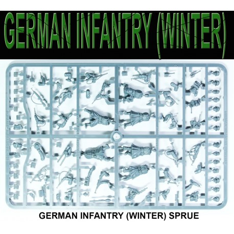 German Infantry (Winter) Sprue 28mm WWII WARLORD GAMES