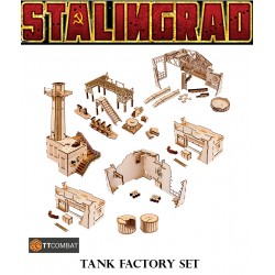 STALINGRAD TANK FACTORY SET! 28mm WWII Terrain TTCOMBAT