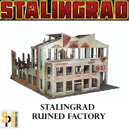 STALINGRAD RUINED FACTORY 28mm WWII Terrain SARISSA PRCISION