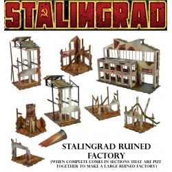 STALINGRAD RUINED FACTORY 28mm WWII Terrain SARISSA PRCISION