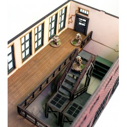 Dyer Logistics (Factory Building) 28mm Prepainted Terrain WWII BLACK SITE STUDIOS