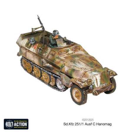 German SdKfz 251/1 C "Hanomag" Halftrack WWII 28mm 1/56th (Bagged) WARLORD GAMES