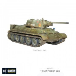 Russian T34/76 Medium tank (41,42 or 43) WWII 28mm 1/56th (no box) WARLORD GAMES