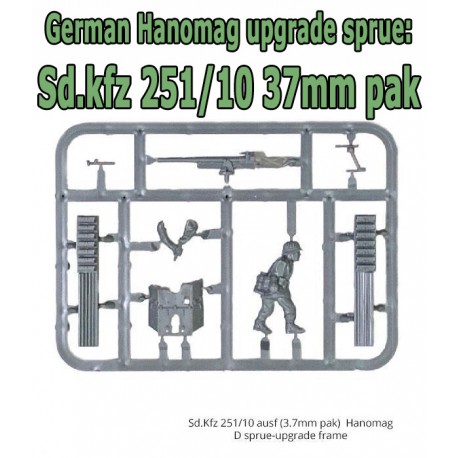 German 251/10 Halftrack 37mm pak Upgrade Sprue 28mm WWII WARLORD GAMES