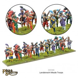 Landsknechts Zweihanders & Missile Troops (30) 28mm Renaissance WARLORD GAMES