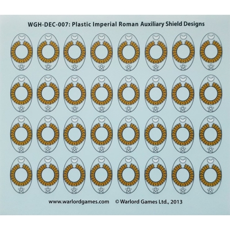 Roman Auxiliary shield transfers Decals Sheet WARLORD GAMES