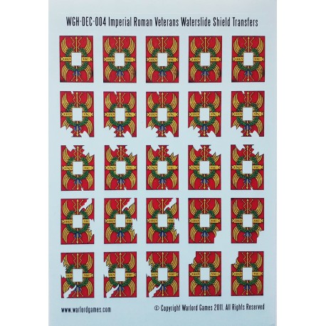 Imperial Roman Veteran shield transfers Decals Sheet WARLORD GAMES