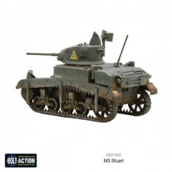 U.S. or British M3 or M3A1 "Stuart" Light tank WWII 28mm 1/56th (no box) WARLORD GAMES