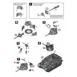 U.S. or British M3 or M3A1 "Stuart" Light tank WWII 28mm 1/56th (no box) WARLORD GAMES