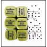 GREEN ORDER DICE & D6s SET BOLT ACTION (16) WWII WARLORD GAMES