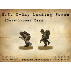 US American D-Day Flame Thrower Team 28mm WWII TRENCHWORX