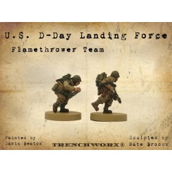 US American D-Day Flame Thrower Team 28mm WWII TRENCHWORX