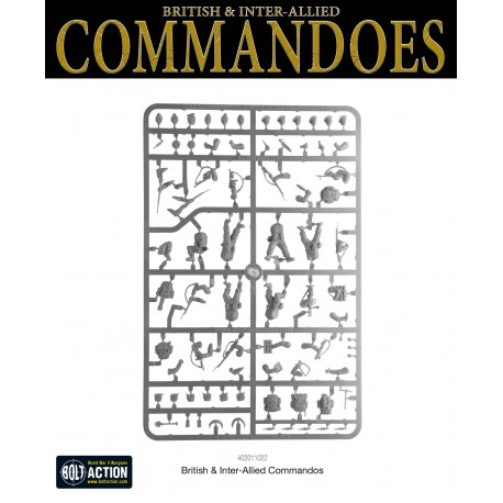 British & Inter-Allied Commandos Sprue 28mm WWII WARLORD GAMES