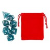 Polyhedral Dice Set w/ Personal Dice bag 7 FRONTLINE GAMES