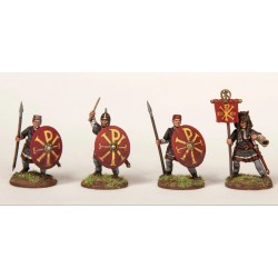 Late Roman Legionaries - Lorica Hamata (4) 28mm WWI WARGAMES ATLANTIC