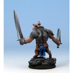 Union Worker 2 (Pig-Warrior) - TEKNES - WRATH OF KINGS - GENERIC RPG MINIATURES