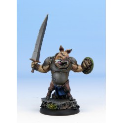 Union Worker 5 (Pig-Warrior) - TEKNES - WRATH OF KINGS - GENERIC RPG MINIATURES