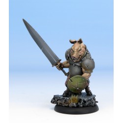 Union Worker 6 (Pig-Warrior) - TEKNES - WRATH OF KINGS - GENERIC RPG MINIATURES