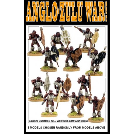 Unmarried Zulu Warriors Campaign Dress 28mm Anglo-Zulu War WARGAMES FOUNDRY