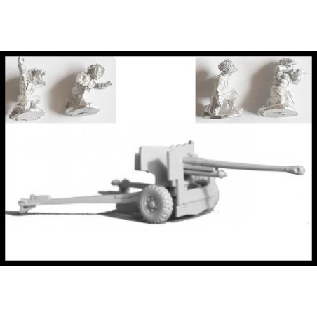 British 6pdr Anti-Tank gun w/crew 28mm WWII WESTWIND