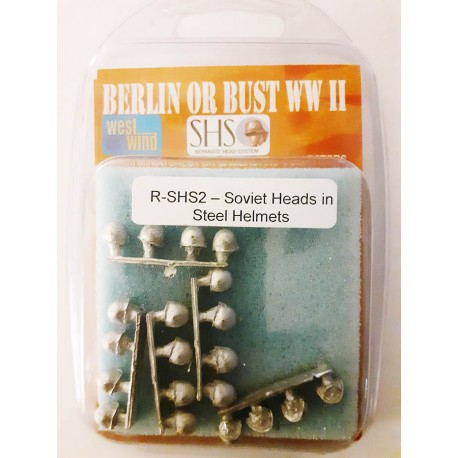 Soviet Heads Steel Helmets 28mm WWII WESTWIND