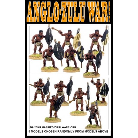 Married Zulu Warriors 28mm Anglo-Zulu War WARGAMES FOUNDRY