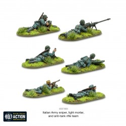 Italian Army Sniper, Light Mortar and Anti-tank Rifle teams 28mm WWII WARLORD GAMES