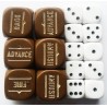 BROWN ORDER DICE & D6s SET BOLT ACTION (16) WWII WARLORD GAMES