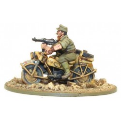 Afrika Korps Kradschutzen motorcycle and sidecar 28mm WWII WARLORD GAMES