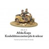 Afrika Korps Kradschutzen motorcycle and sidecar 28mm WWII WARLORD GAMES