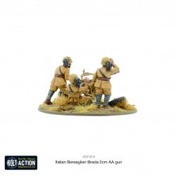 Italian Bersaglieri Breda 2cm AA gun 28mm WWII WARLORD GAMES