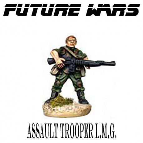 Assault Trooper Light machine Gunner - FUTURE WARS COPPLESTONE CASTINGS