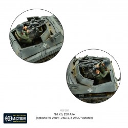 German Sd.Kfz 250 Alte (Options for 250/1, 250/4 & 250/7)  WWII 28mm 1/56th (no box) WARLORD GAMES